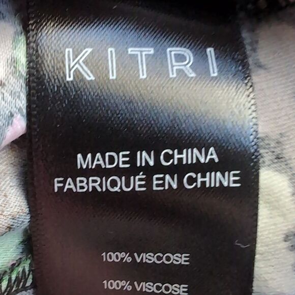 NWT Kitri Danica Multi Blurred Floral Dress M Long Sleeves - Picture 7 of 12